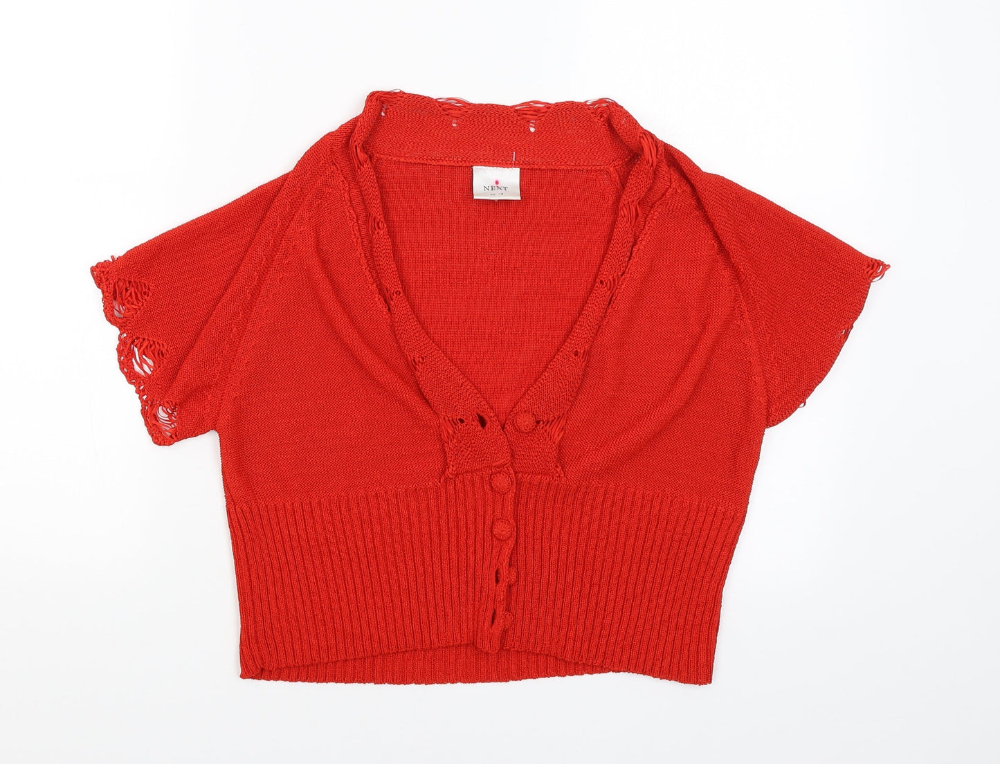 NEXT Womens Red   Cardigan Jumper Size 16