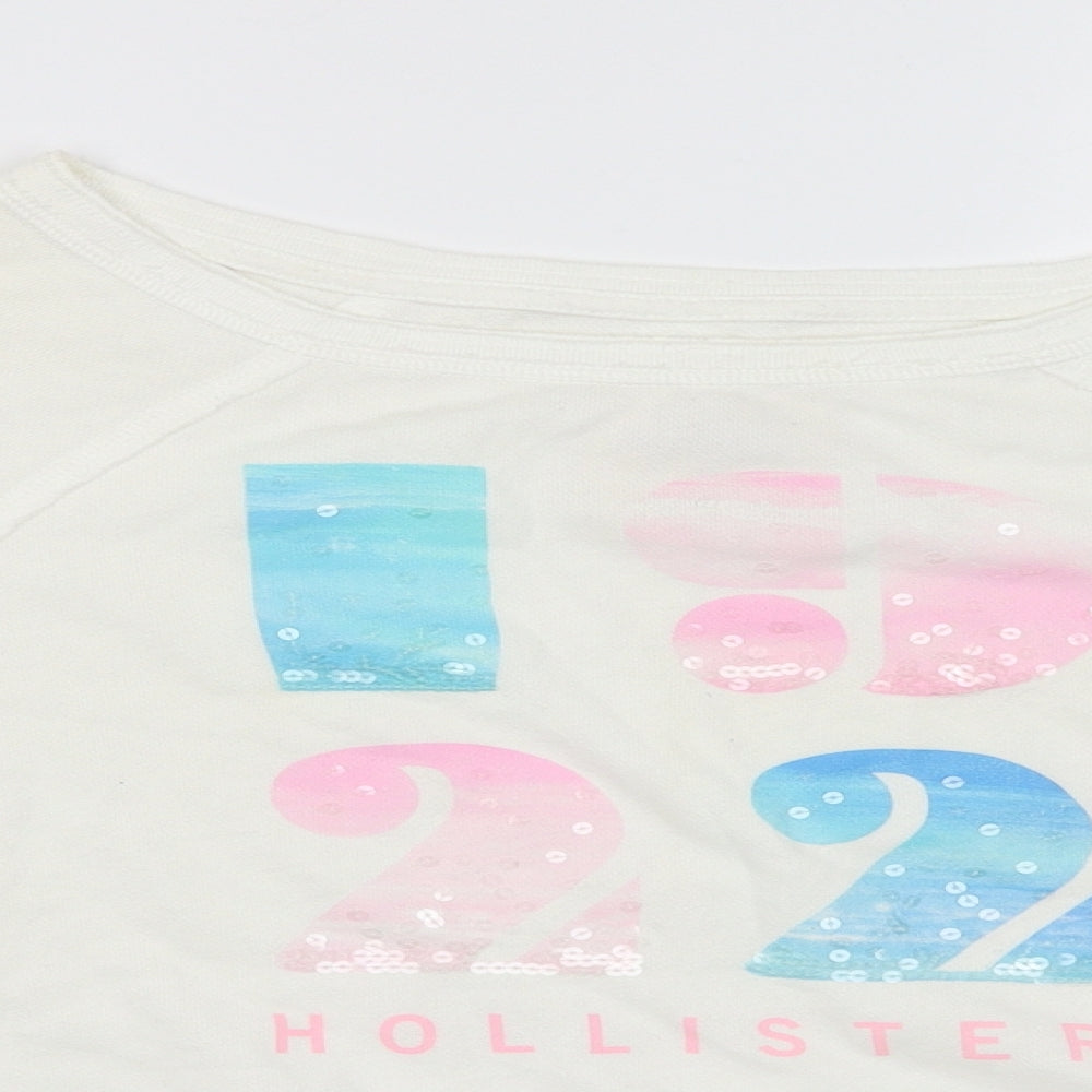 Hollister Womens White   Pullover Jumper Size S