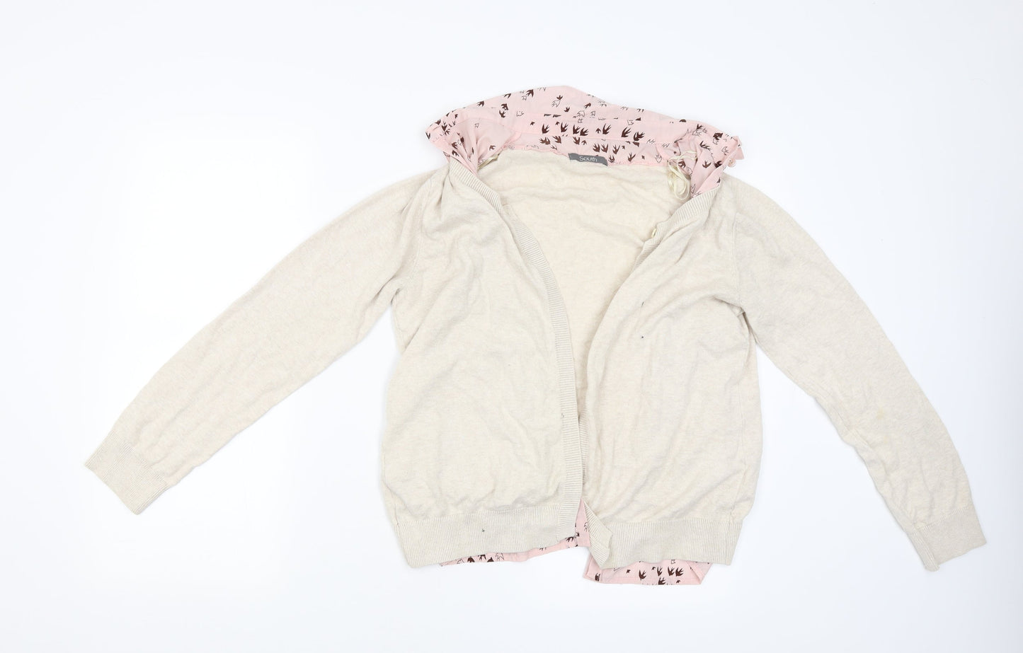 South Womens Beige   Cardigan Jumper Size 14