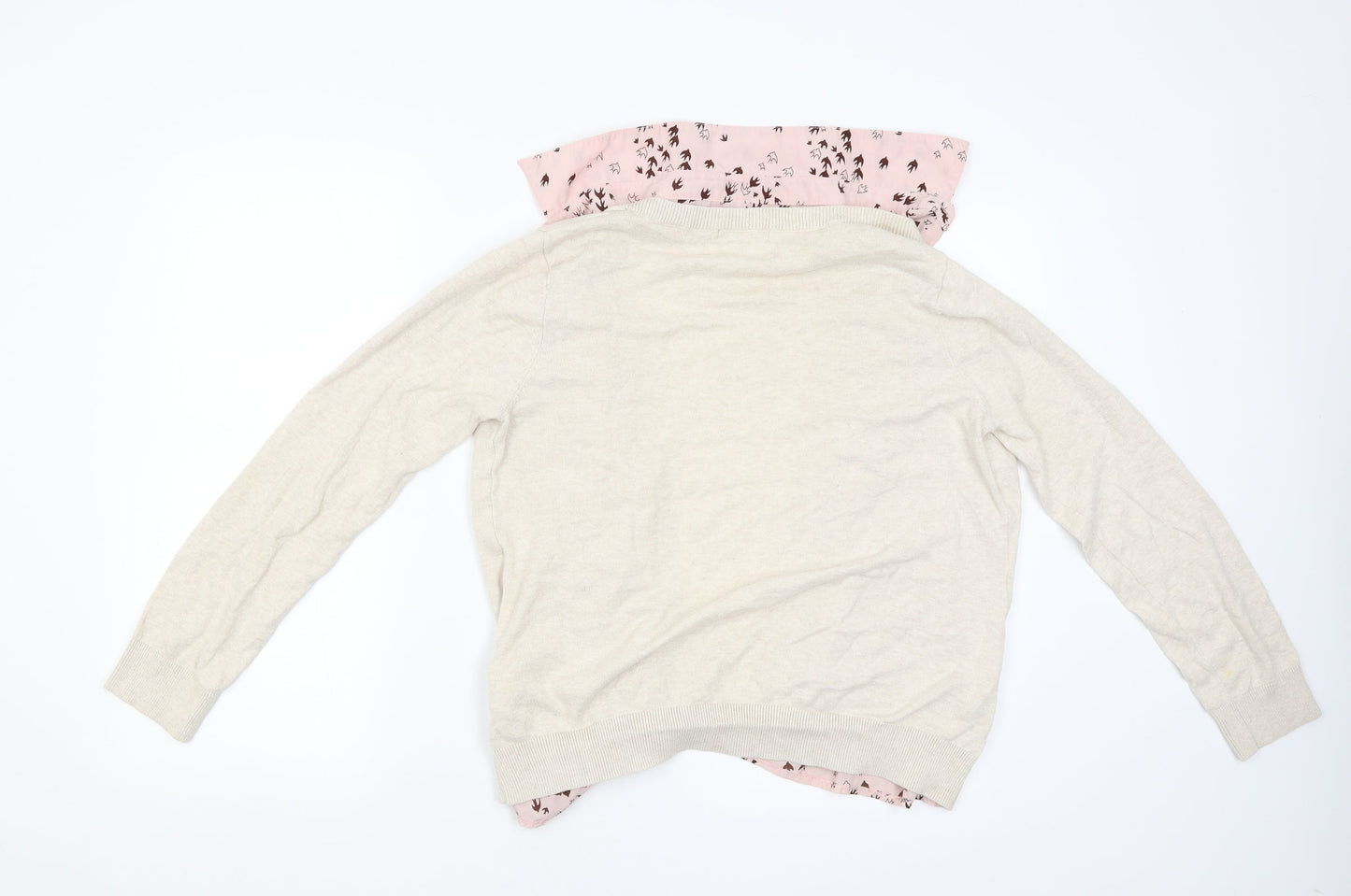 South Womens Beige   Cardigan Jumper Size 14