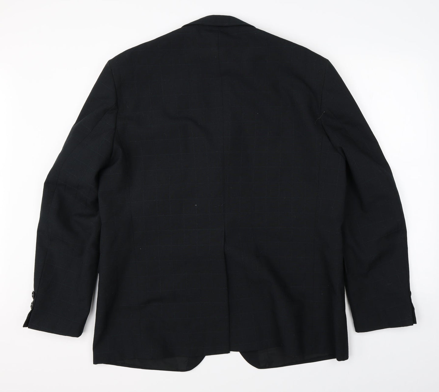 Odevni Prumysl Mens Black Check  Jacket Suit Jacket Size 44