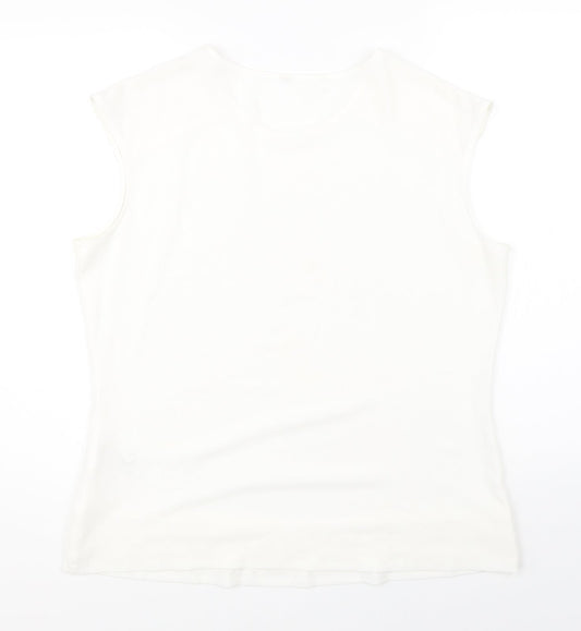 Peacocks Womens White   Basic Blouse Size 14