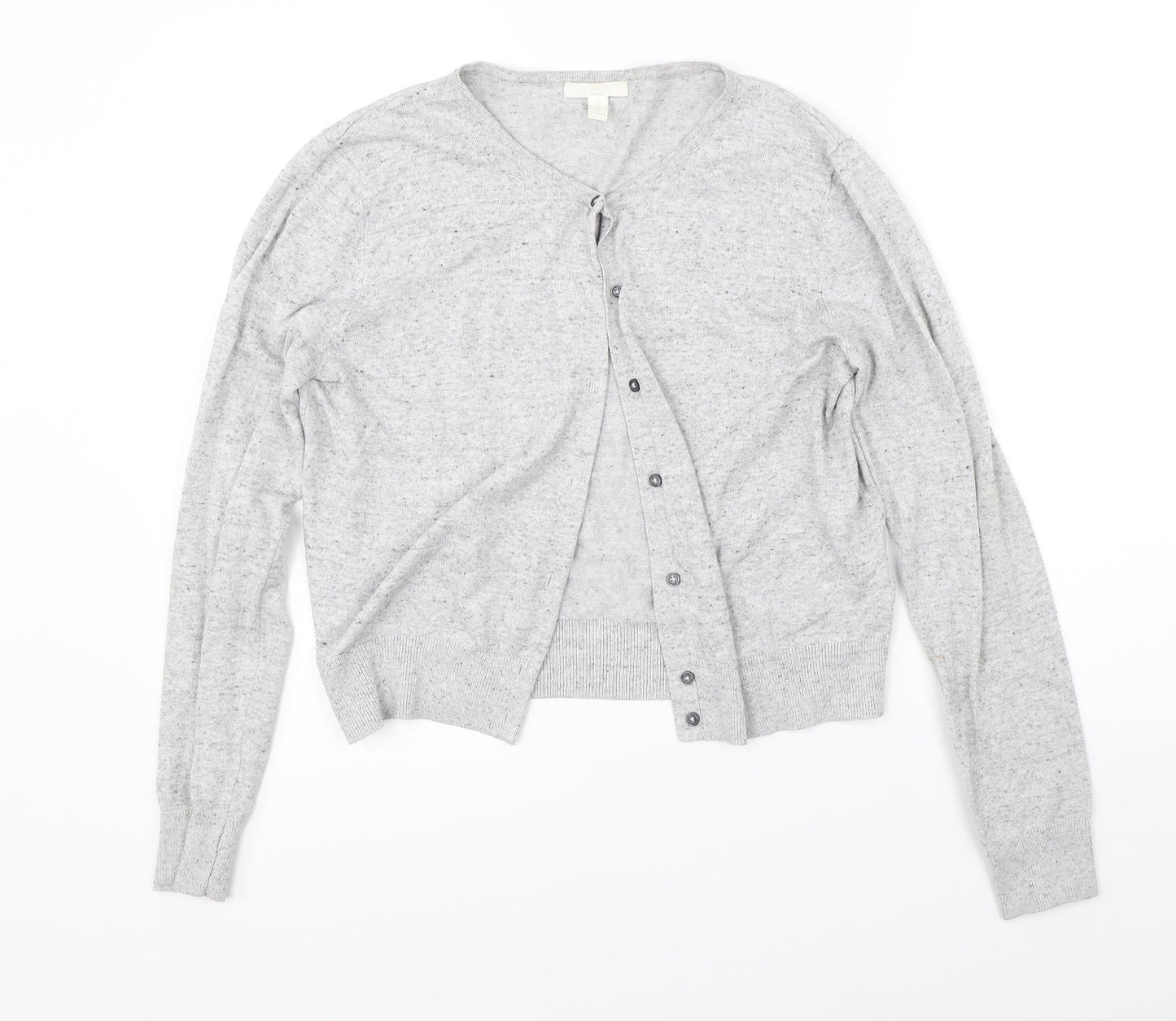 H&M Womens Grey   Cardigan Jumper Size M