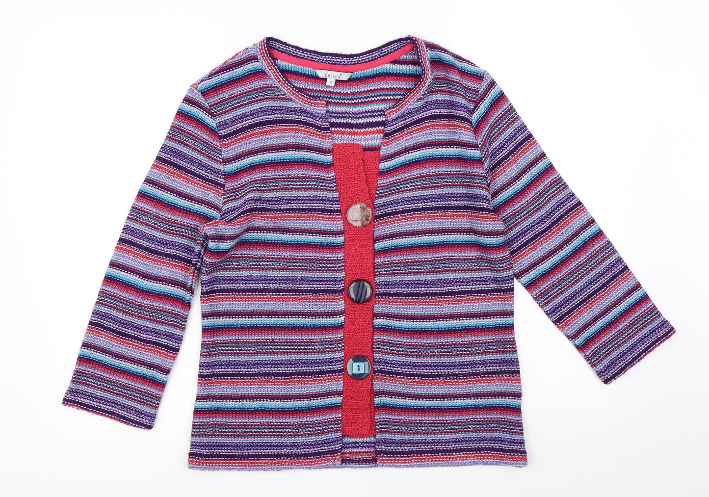 Marks & Spencer Womens Purple Striped  Pullover Jumper Size M