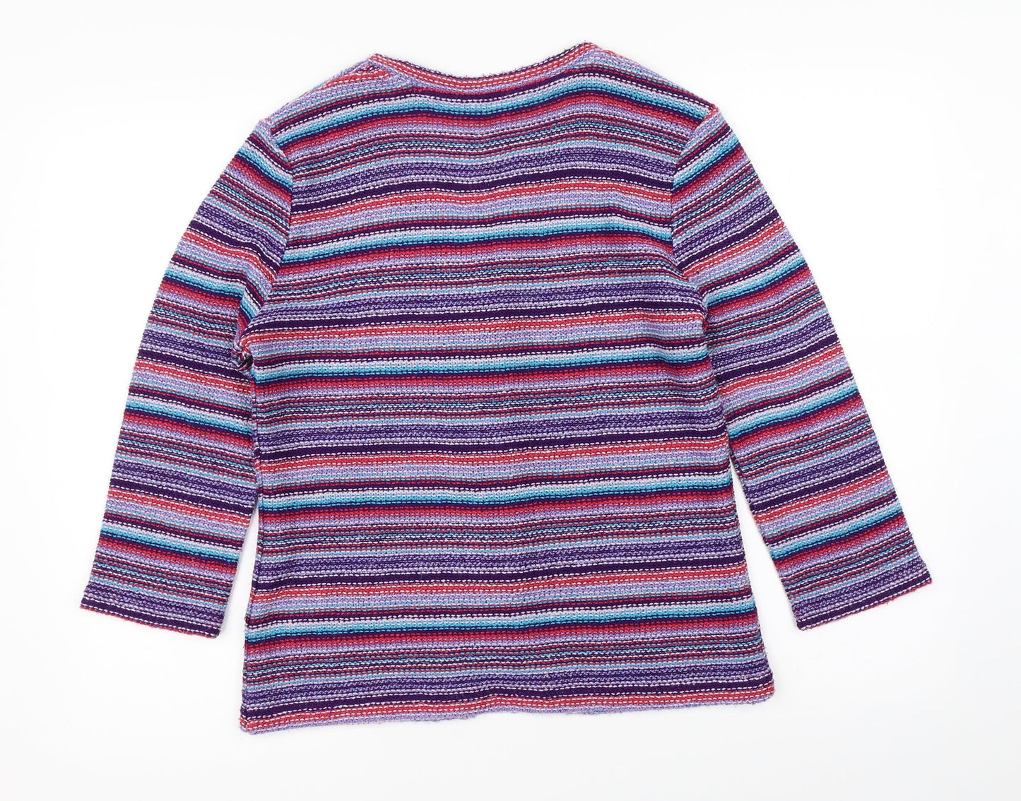 Marks & Spencer Womens Purple Striped  Pullover Jumper Size M
