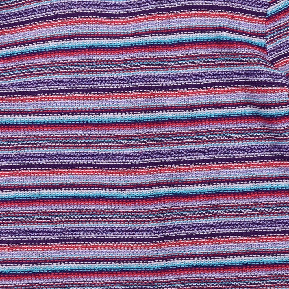 Marks & Spencer Womens Purple Striped  Pullover Jumper Size M