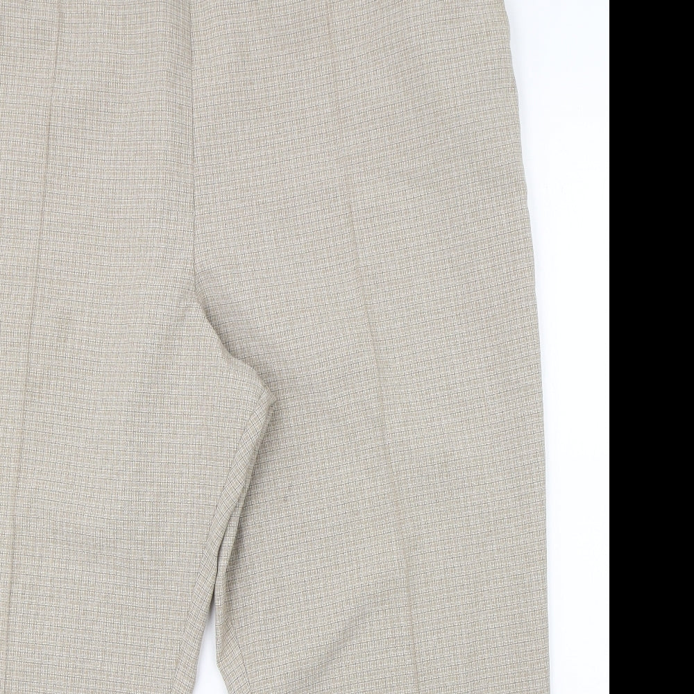 Marks & Spencer Womens Brown Check  Dress Pants Trousers Size 24 L25 in
