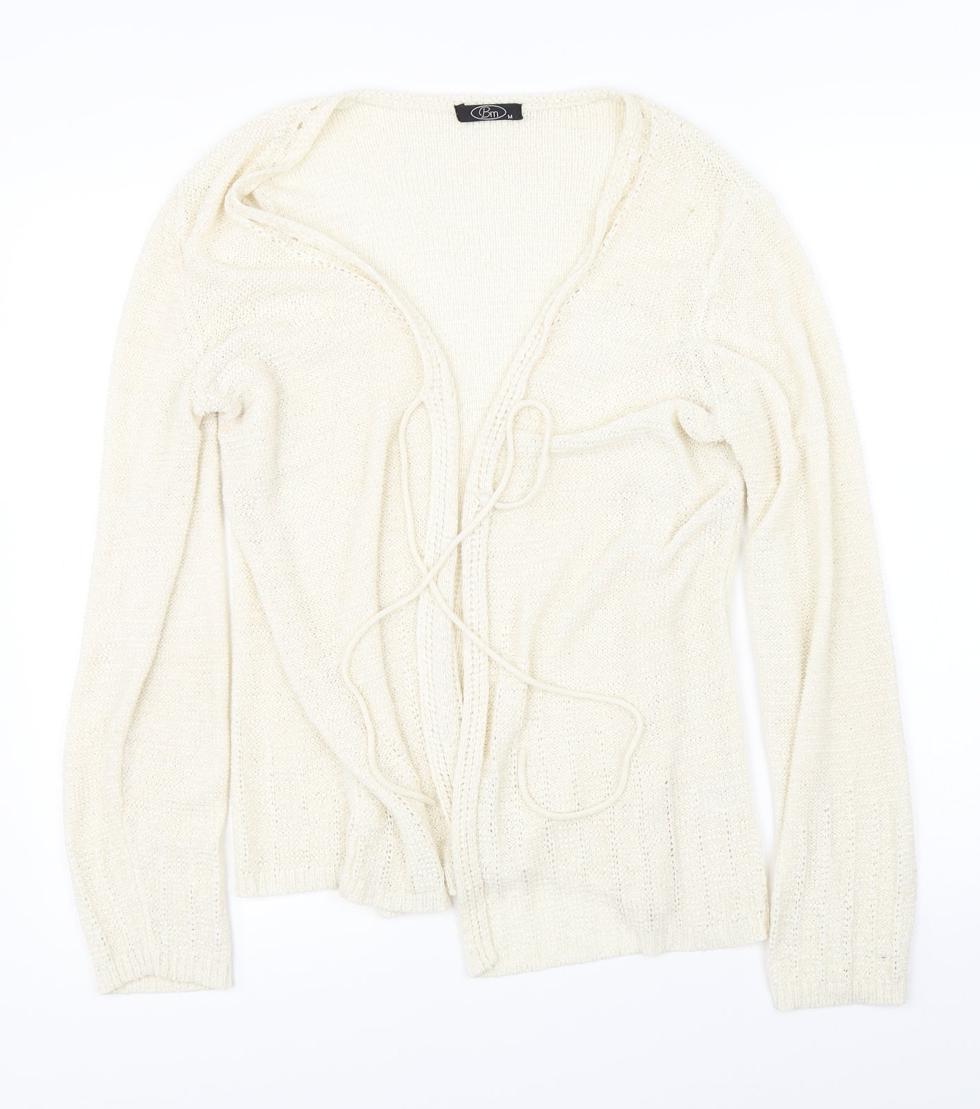 BM Womens Beige   Cardigan Jumper Size M