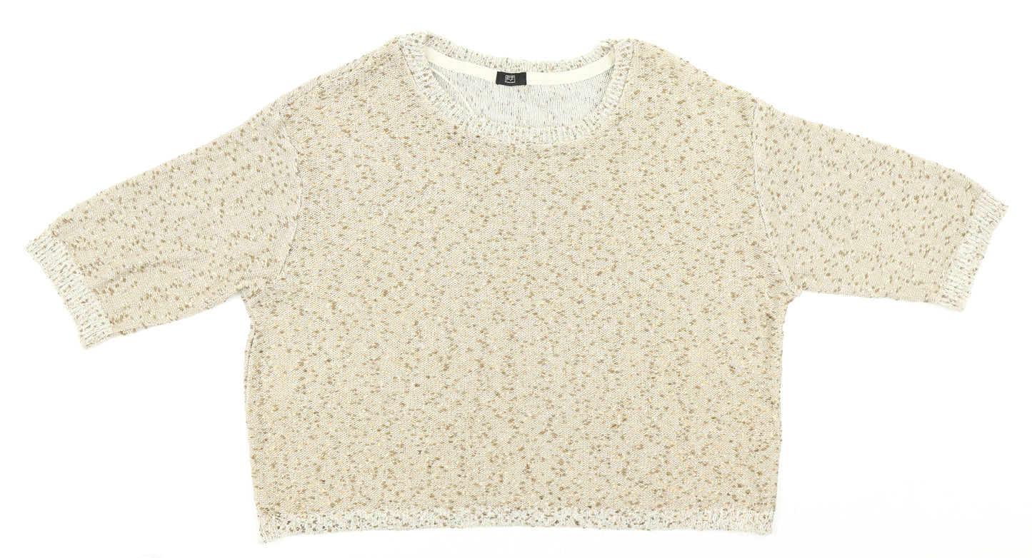 F&F Womens Beige   Cardigan Jumper Size 16