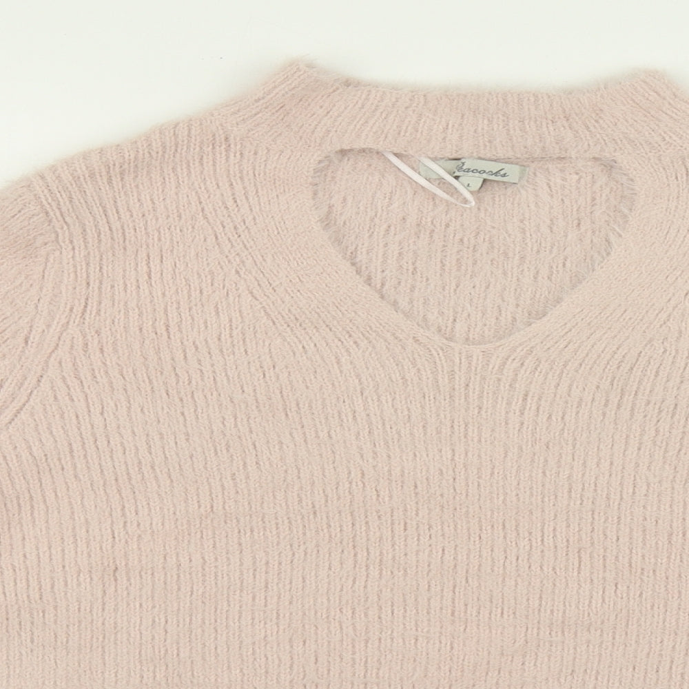 Peacocks Womens Pink   Pullover Jumper Size L