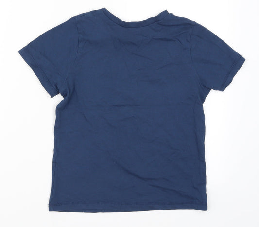 George Boys Blue   Basic T-Shirt Size 7-8 Years  - Surf Vibes