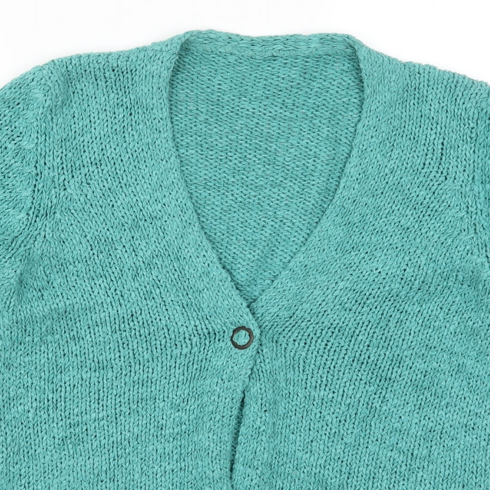 Preworn Womens Blue  Knit Cardigan Jumper Size S