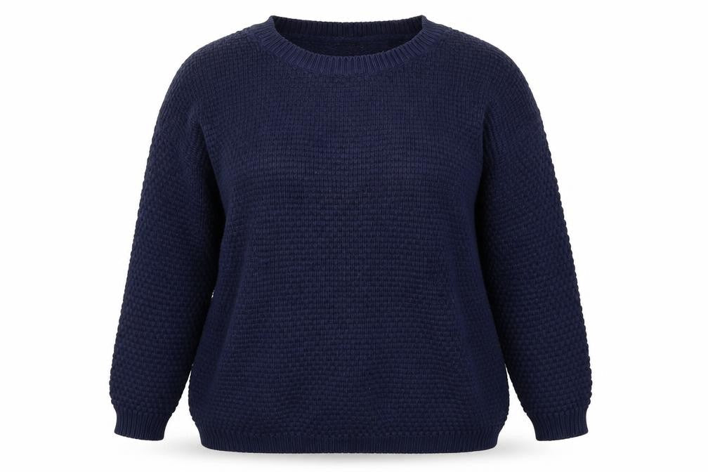 M&Co Womens Blue  Knit Pullover Jumper Size 12