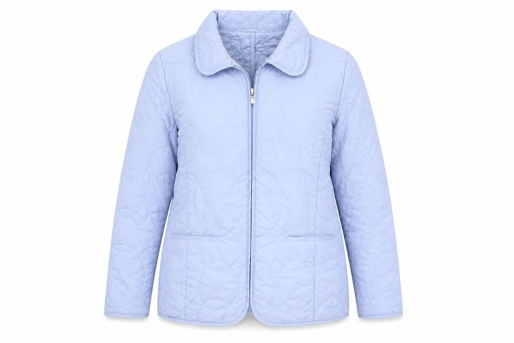 TIGI Womens Blue   Quilted Coat Size 10