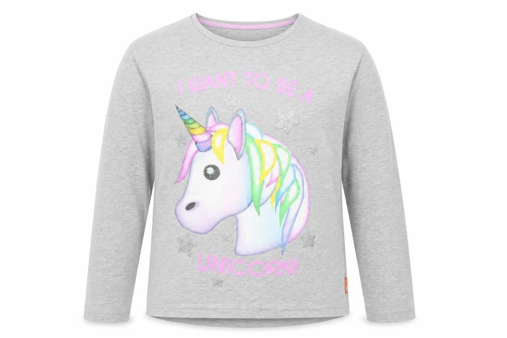 Nutmeg Girls Grey Solid  Top Pyjama Top Size 13-14 Years  - Unicorn