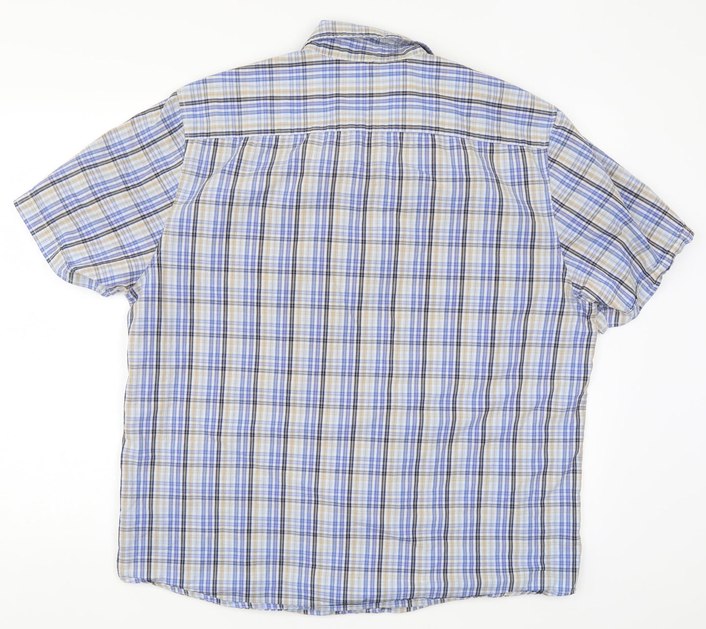 Lime Mens Blue Check   Button-Up Size XL