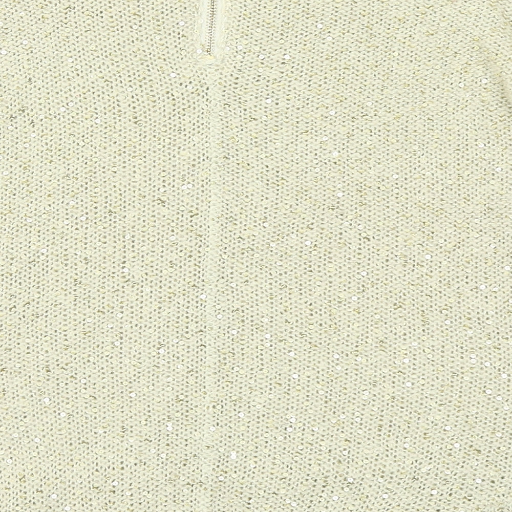 Warehouse Womens Beige  Knit Pullover Jumper Size 8