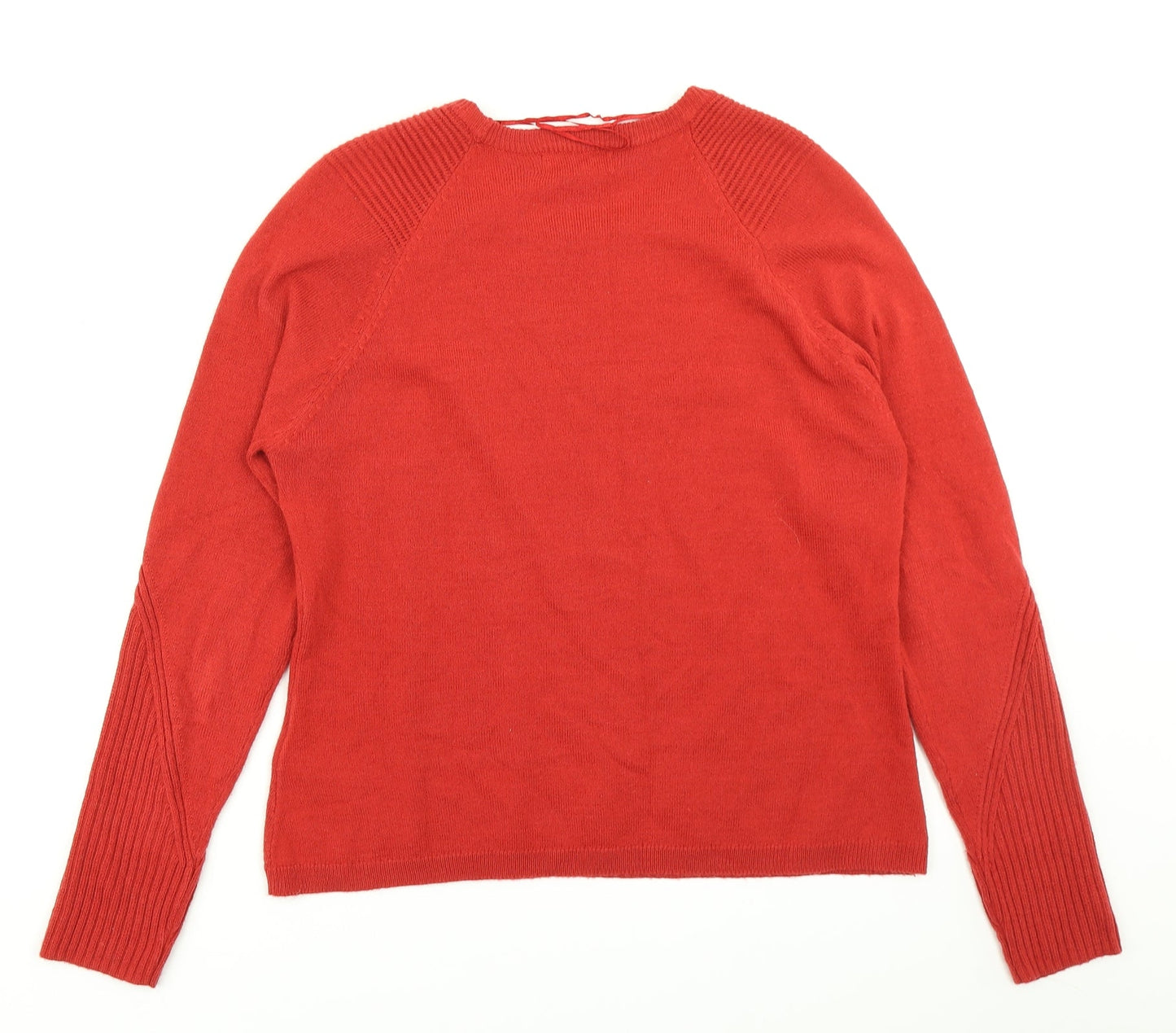 Per Una Womens Red  Knit Pullover Jumper Size 12