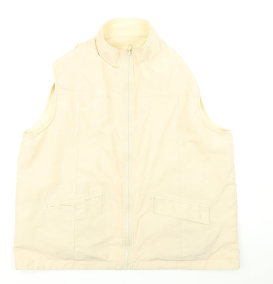 Bonmarché Womens Beige   Gilet Coat Size L