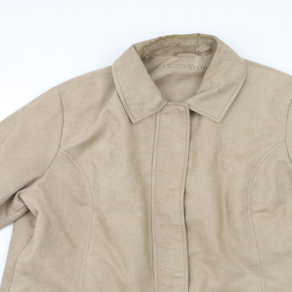 Bonmarché Womens Beige   Overcoat Coat Size M