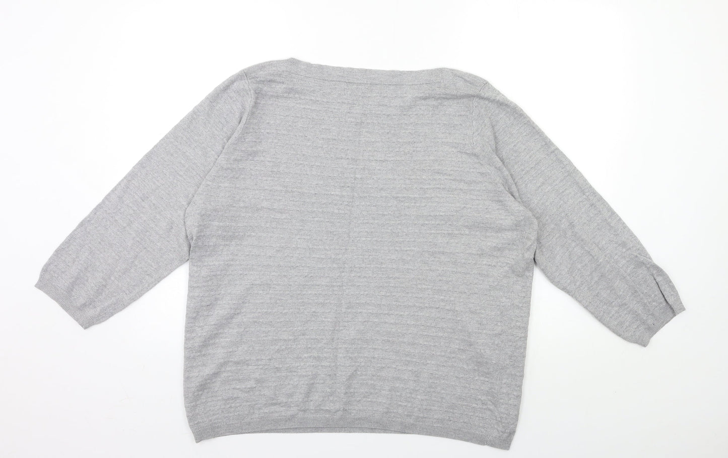 Bonmarché Womens Grey  Knit Pullover Jumper Size L