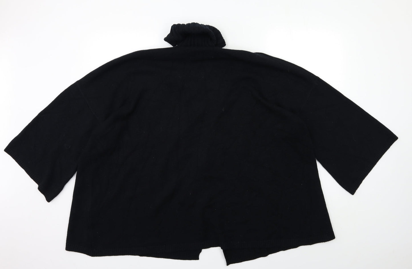 Fox Womens Black  Knit Pullover Jumper One Size