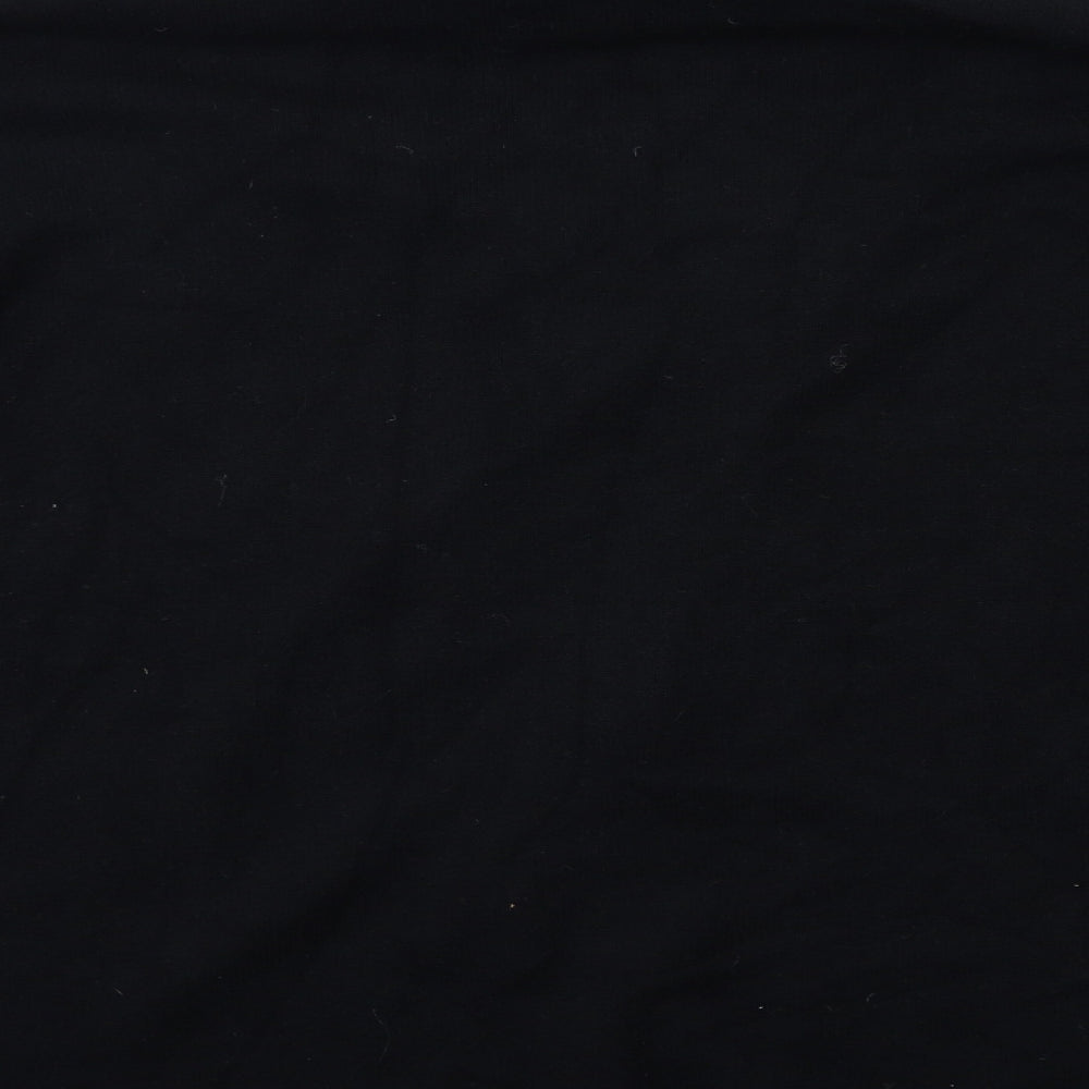 Fox Womens Black  Knit Pullover Jumper One Size