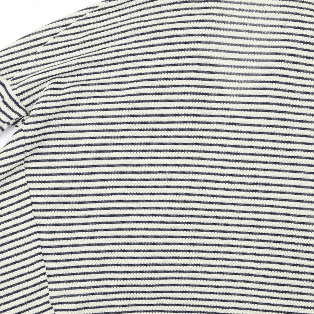 Papaya Womens Beige Striped  Cardigan Jumper Size 8