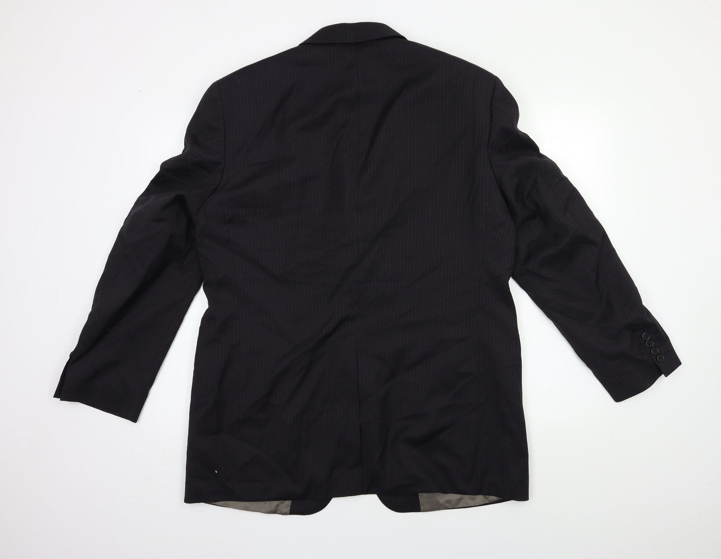 Marks and Spencer Mens Black Striped  Jacket Suit Jacket Size 42