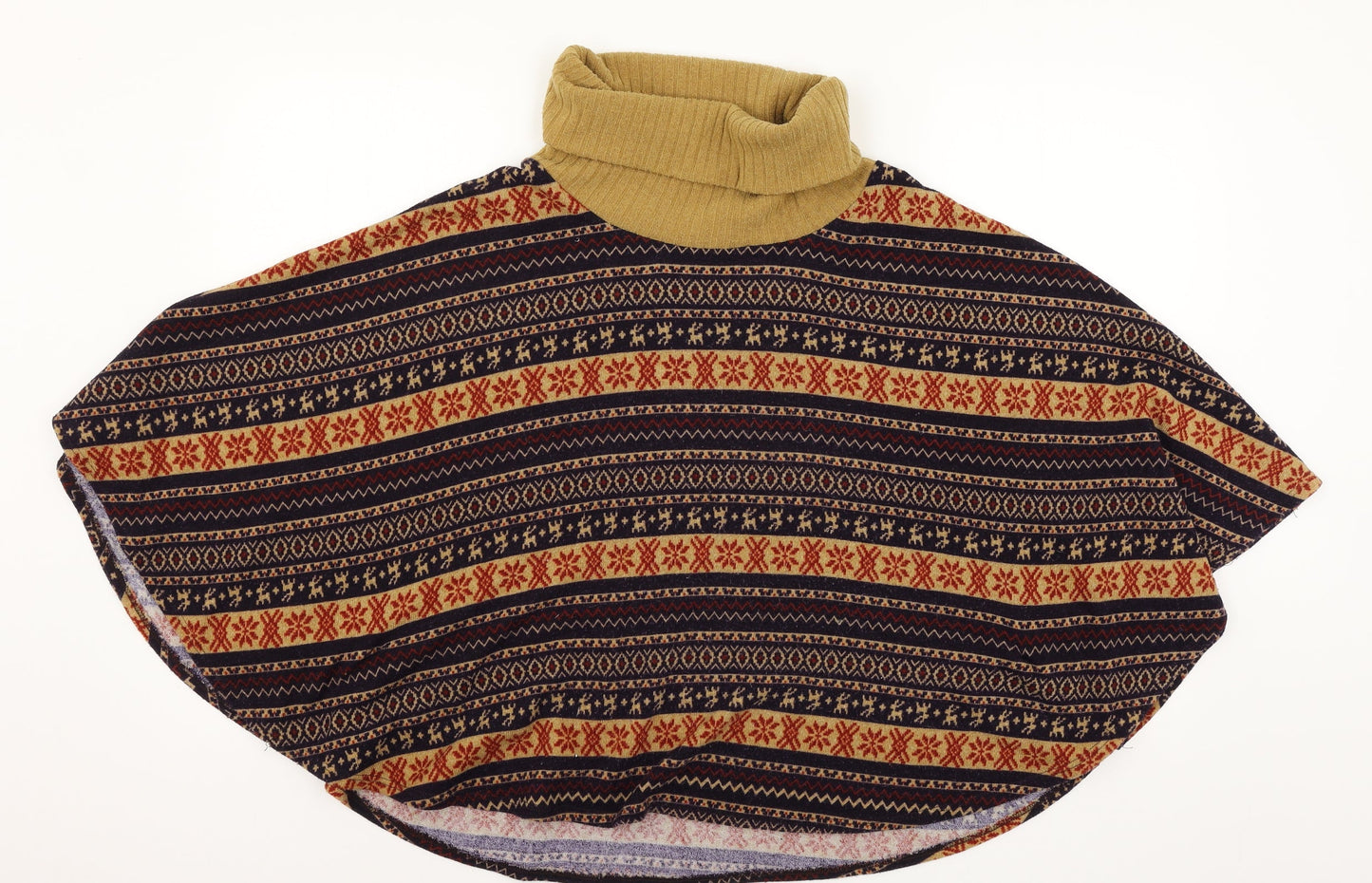 Love Culture Womens Multicoloured Geometric Knit Pullover Jumper One Size