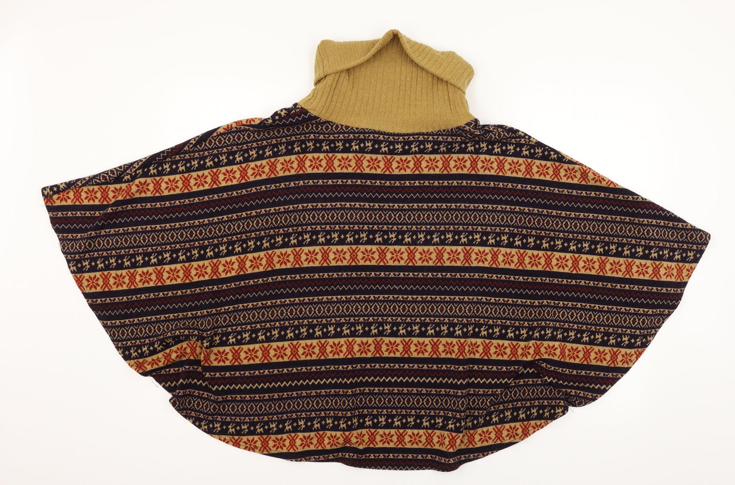 Love Culture Womens Multicoloured Geometric Knit Pullover Jumper One Size