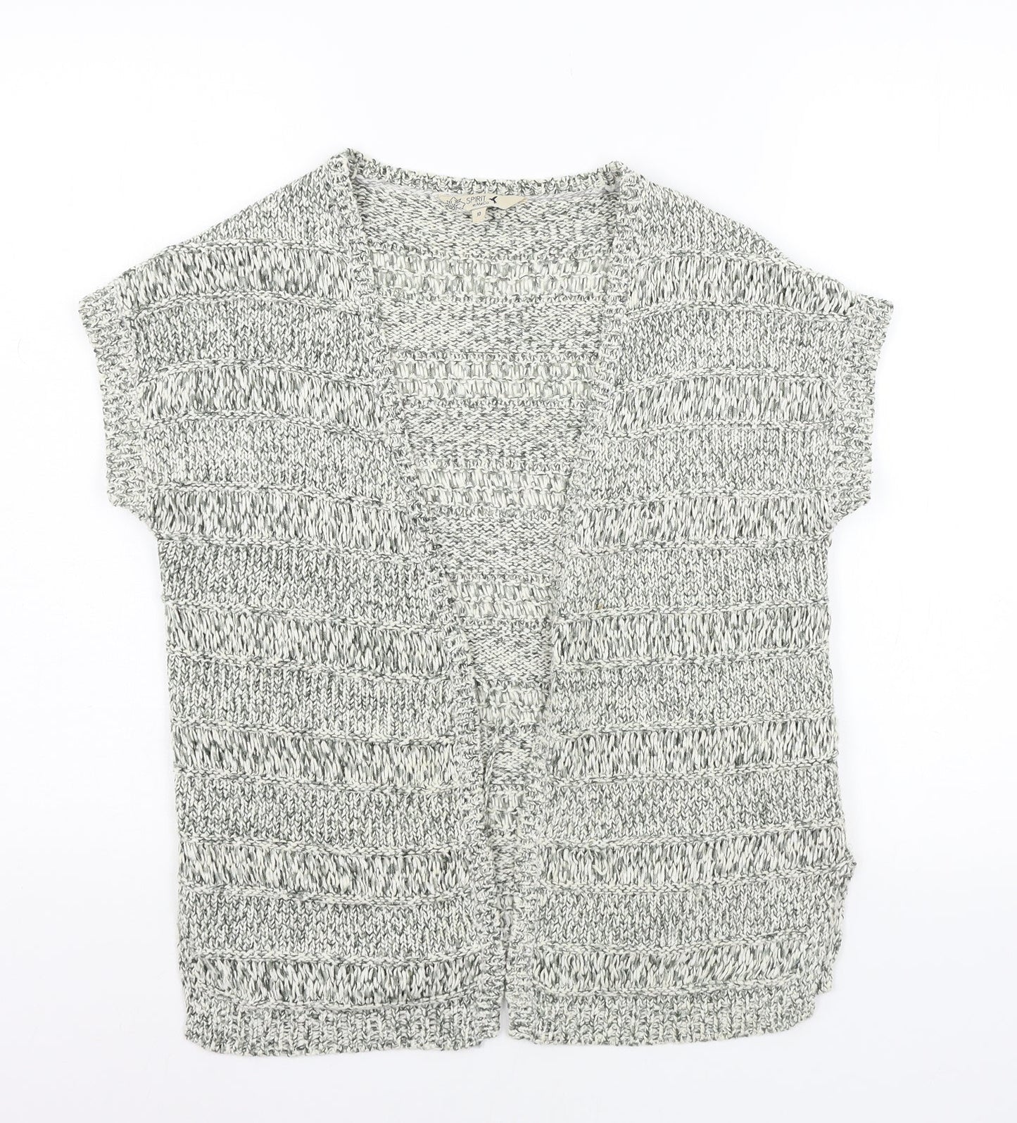 M&Co Womens Grey  Knit Cardigan Jumper Size 10
