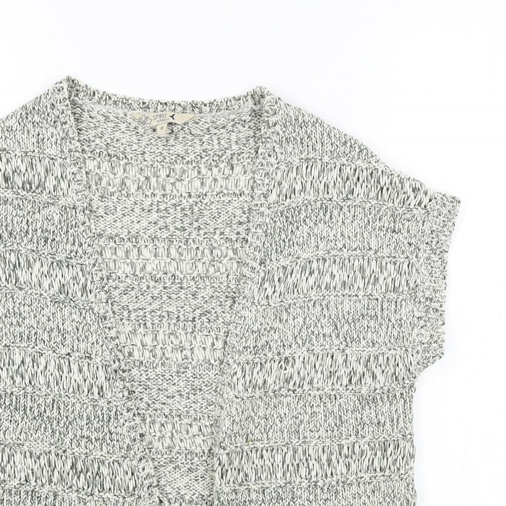 M&Co Womens Grey  Knit Cardigan Jumper Size 10