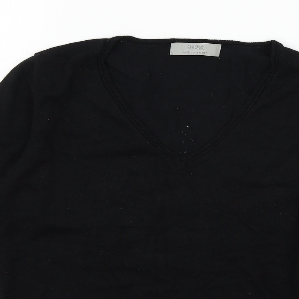 Marks and Spencer Womens Black  Knit Pullover Jumper Size 12