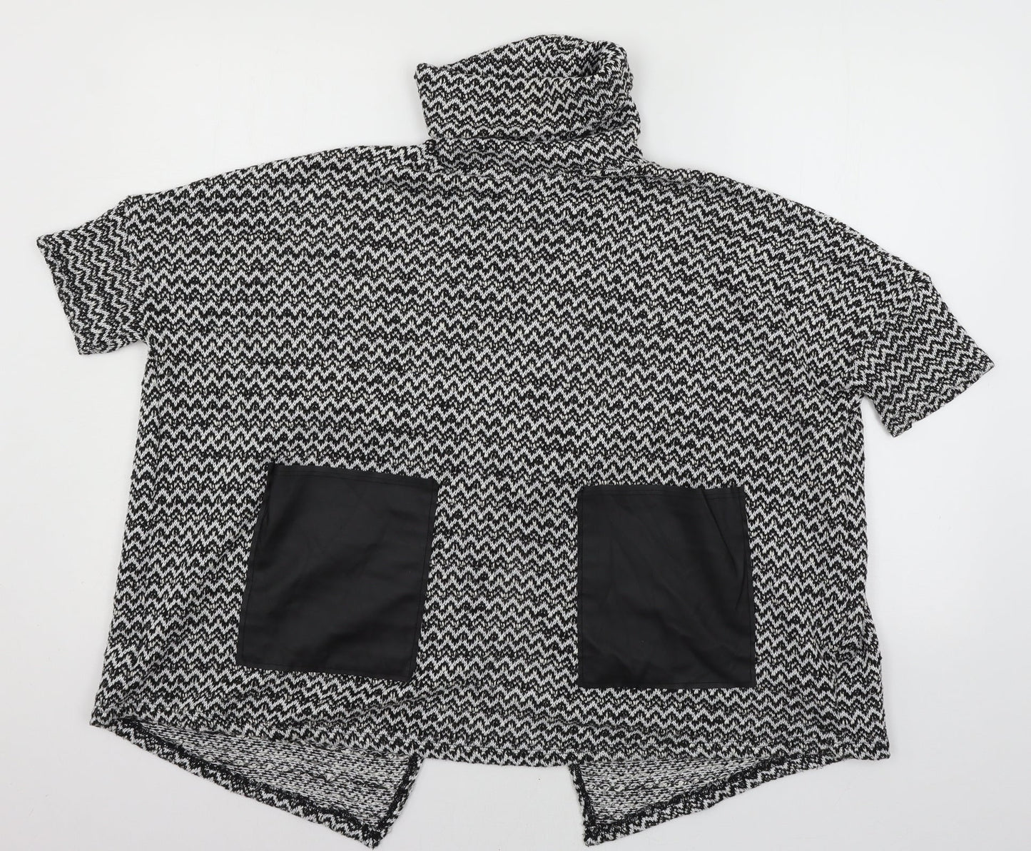 River Island Womens Black Striped Knit Pullover Jumper Size 6