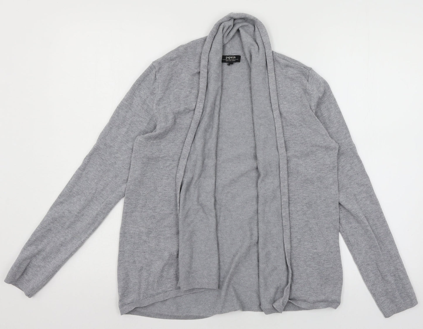Papaya Womens Grey  Knit Cardigan Jumper Size 12