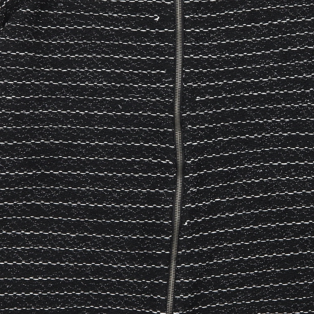 goldigga Womens Black Striped  Pullover Jumper Size 12