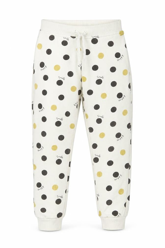 Primark Girls White Polka Dot  Jogger Trousers Size 2 Years
