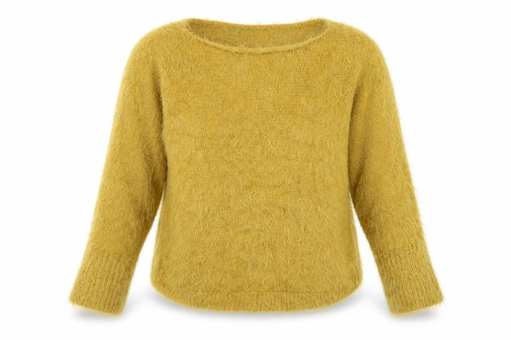 Amanti Womens Yellow   Pullover Jumper Size M