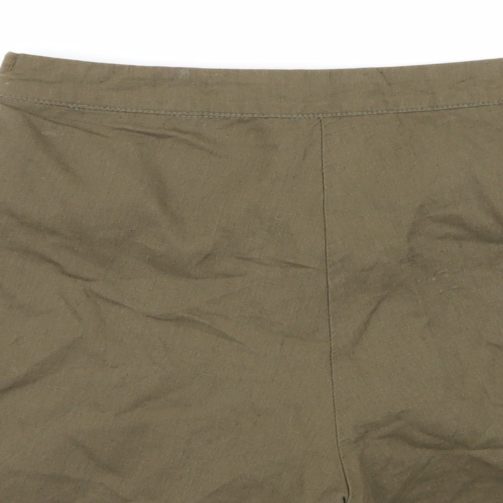 jubylee Womens Brown Geometric  Hot Pants Shorts Size M