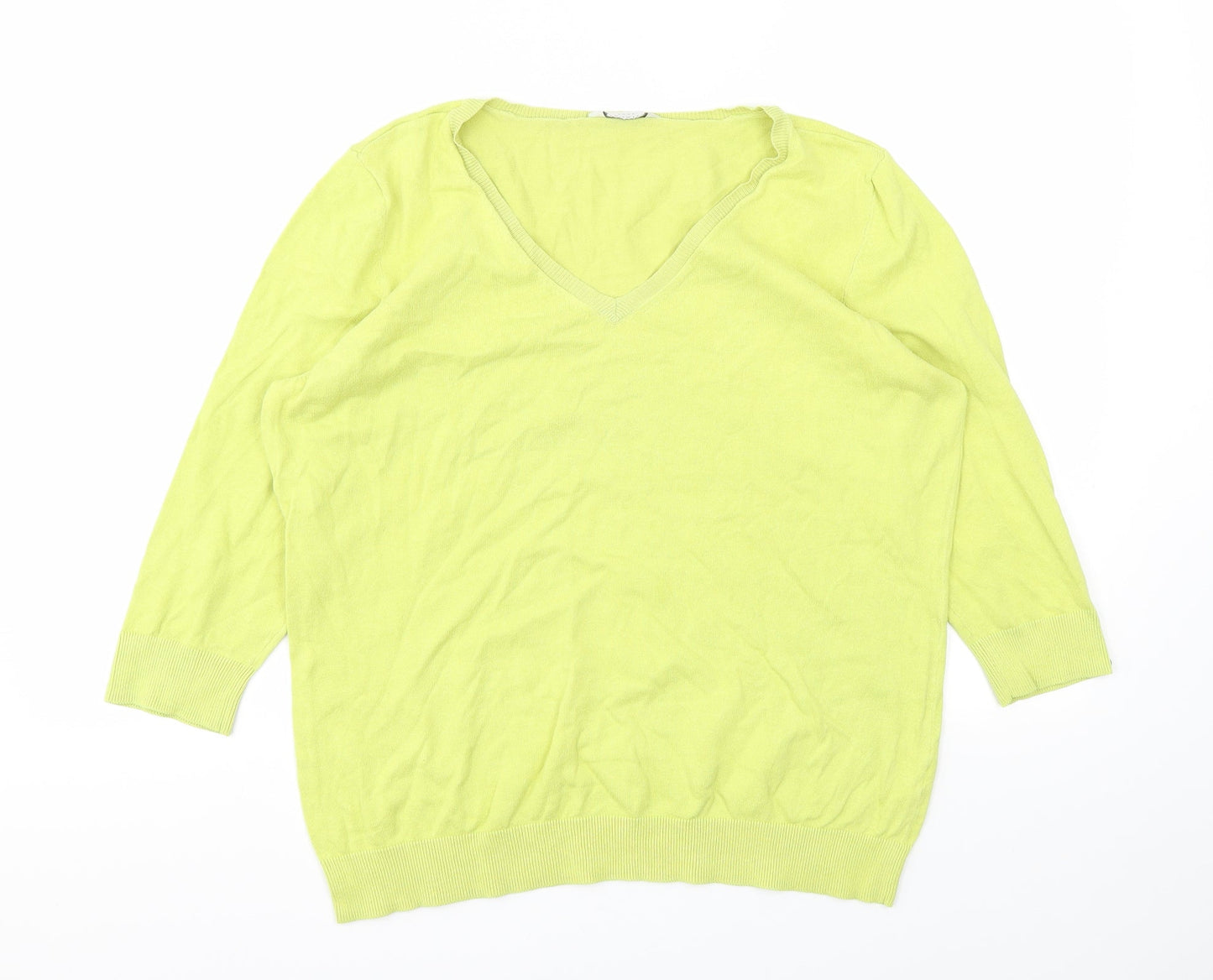 BHS Womens Yellow   Pullover Jumper Size 18