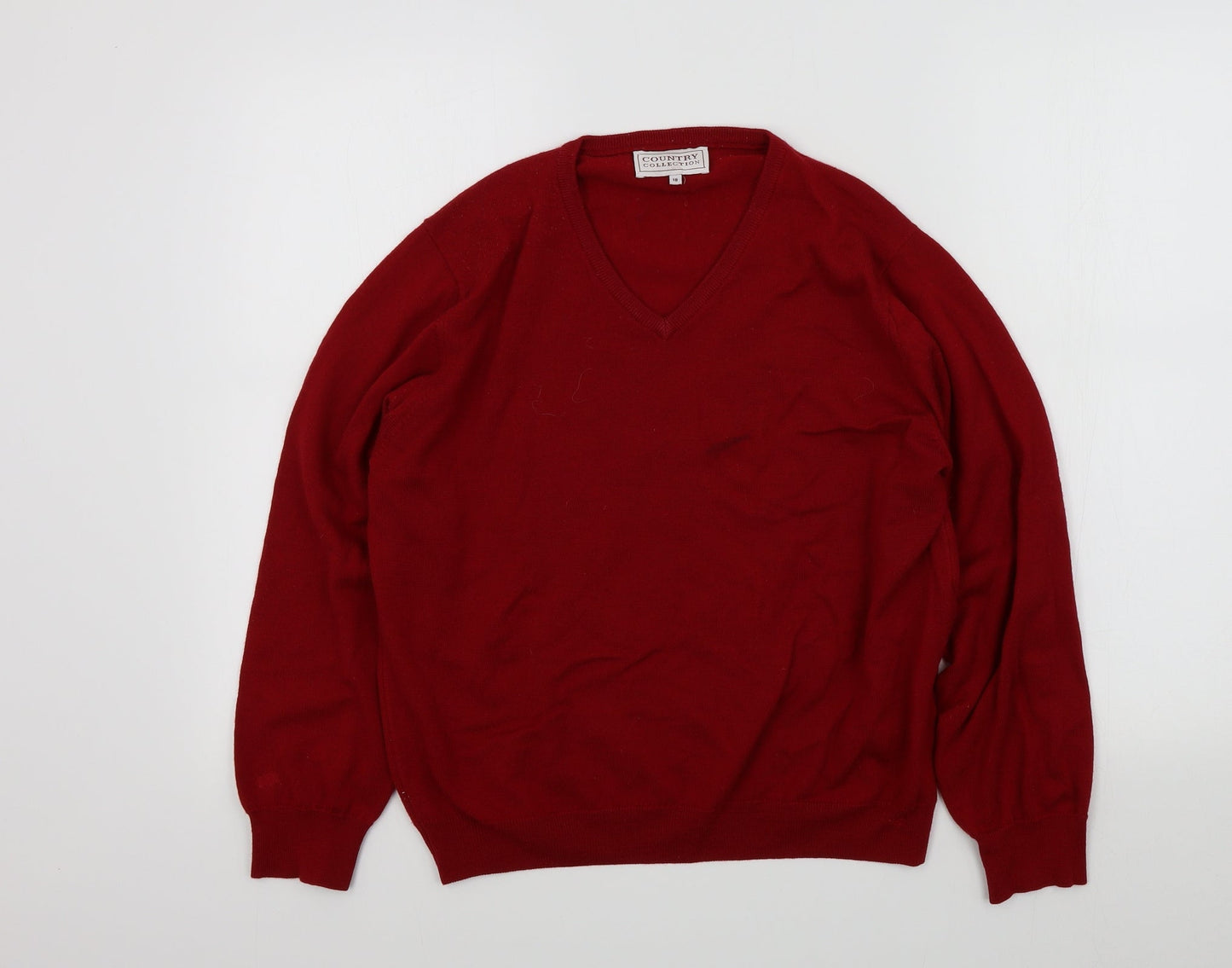 country collection Womens Red   Pullover Jumper Size 16