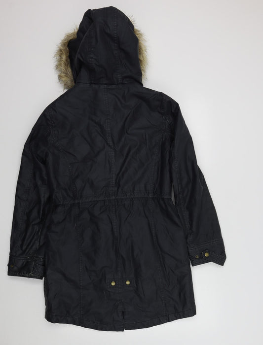 M&S Womens Blue   Overcoat Coat Size 10