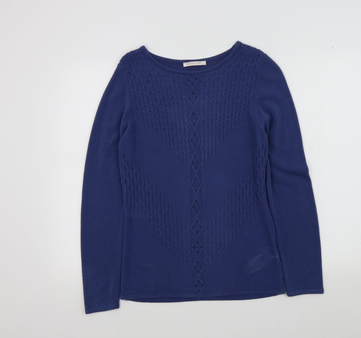 anna rose Womens Blue   Pullover Jumper Size M