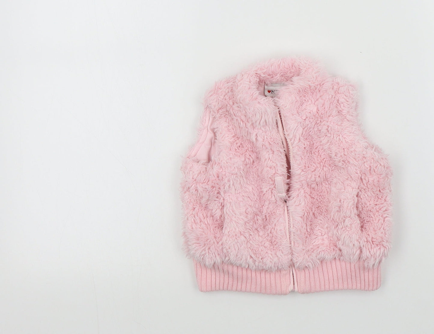 NEXT Boys Pink Colourblock  Jacket Waistcoat Size 6-9 Months