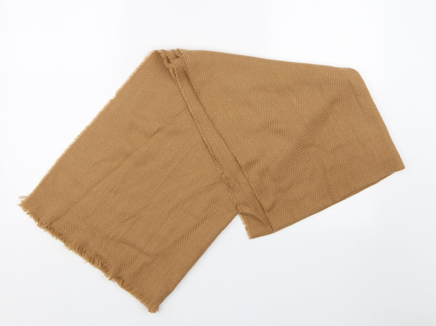 Preworn Womens Brown Herringbone   Scarf