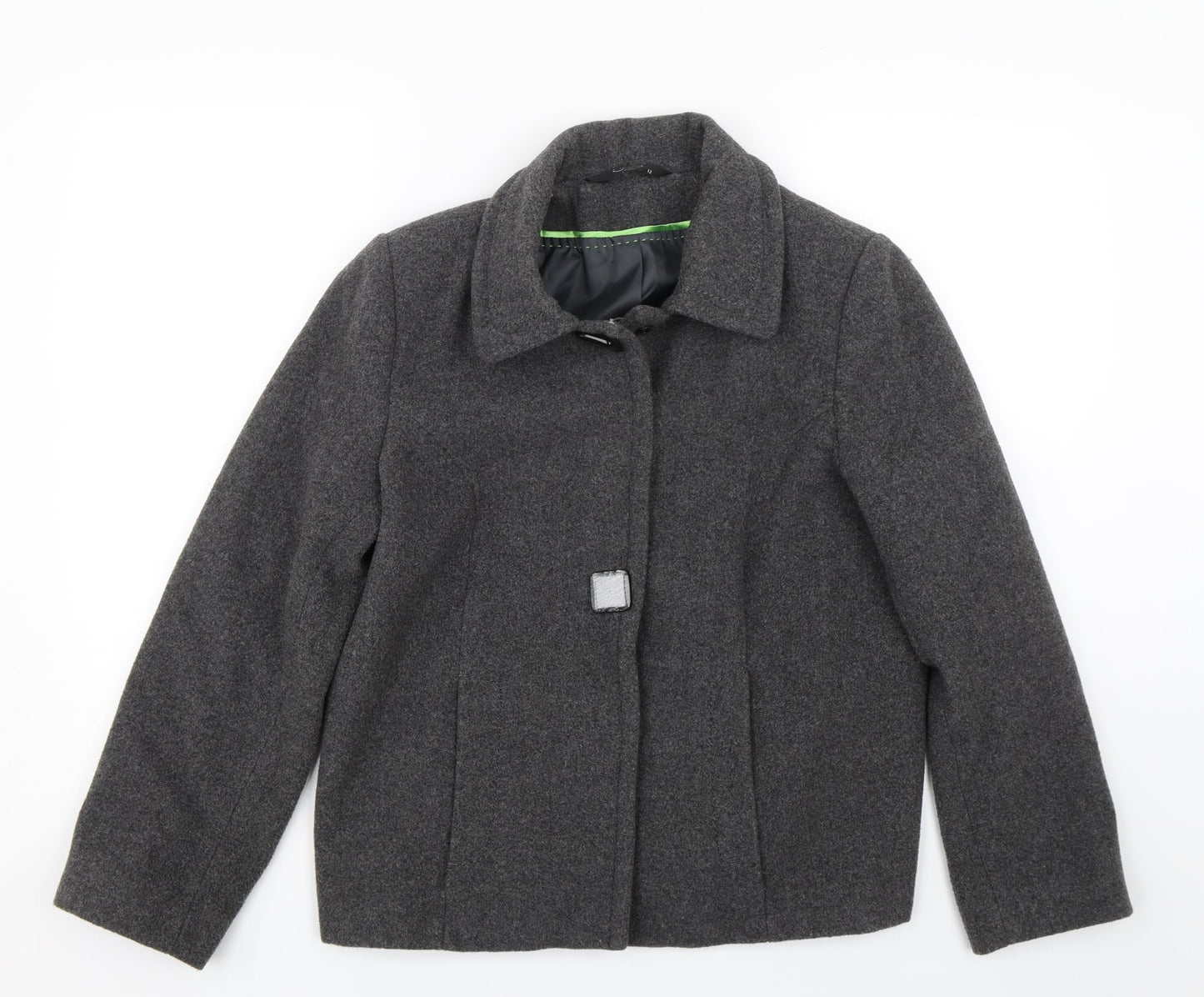 BM Womens Grey   Overcoat Coat Size 12