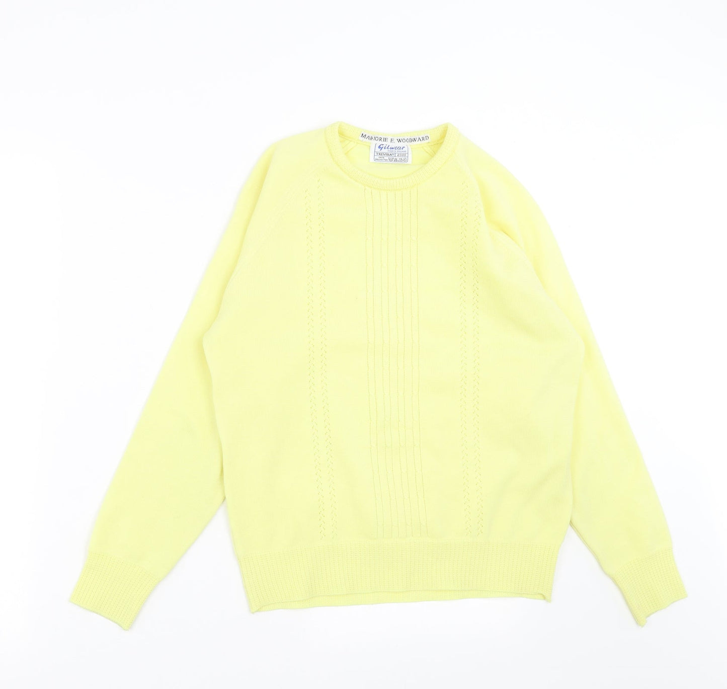 Gilwear Womens Yellow  Knit Pullover Jumper Size S