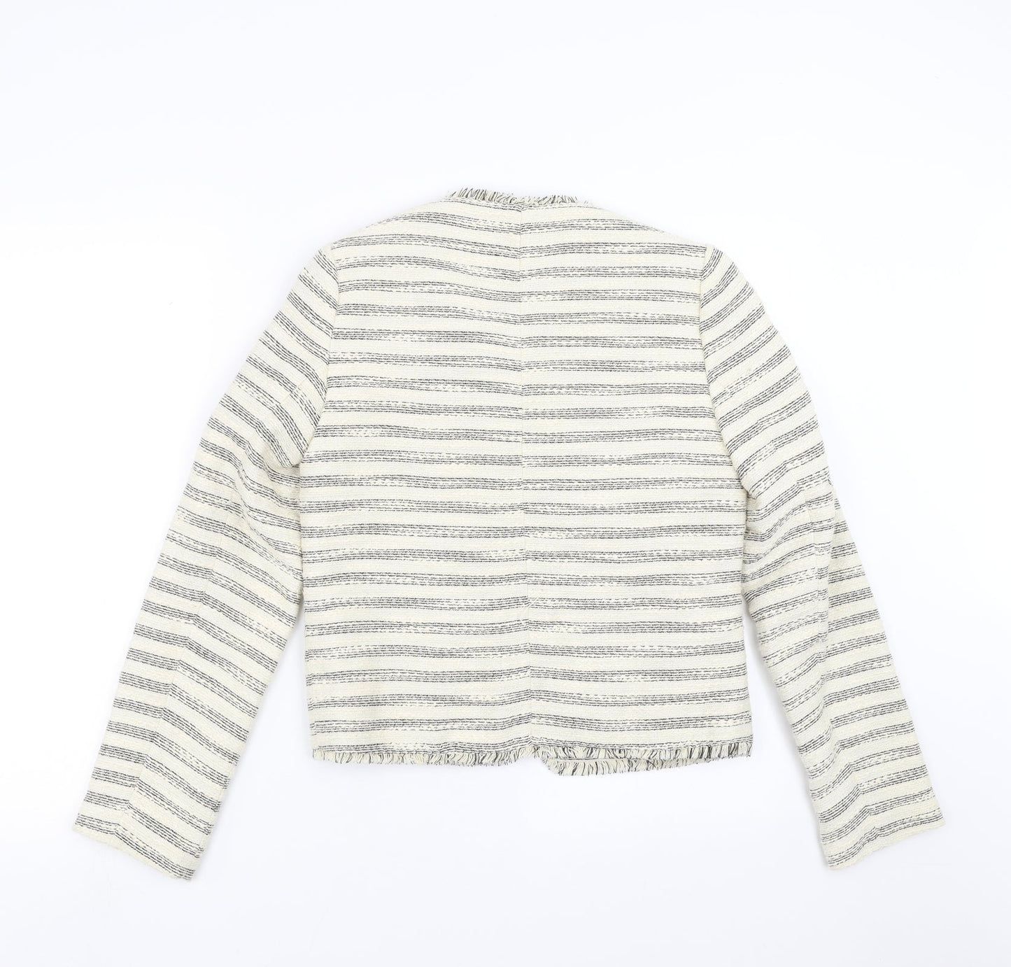 Papaya Womens Ivory Striped  Jacket  Size 8