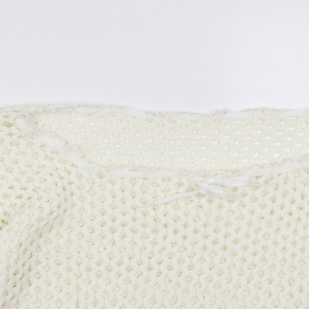 F&F Womens Ivory  Knit Pullover Jumper Size 16